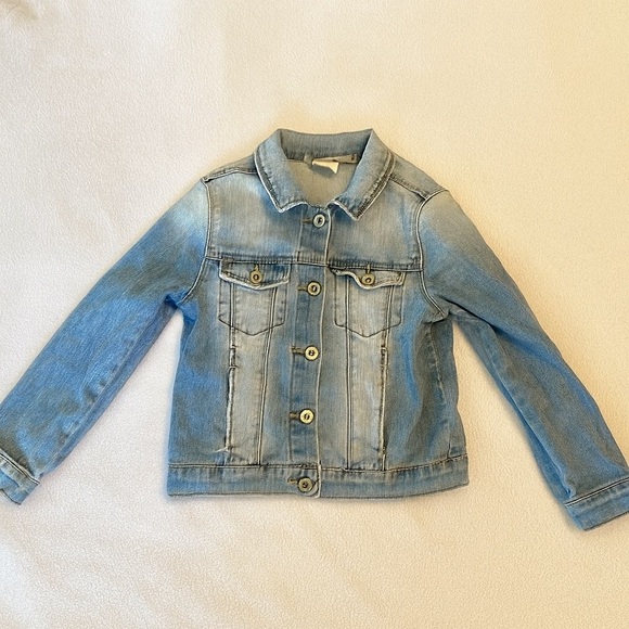 Zara youth size 8 medium blue freyed style jean denim jacket - Picture 1 of 9